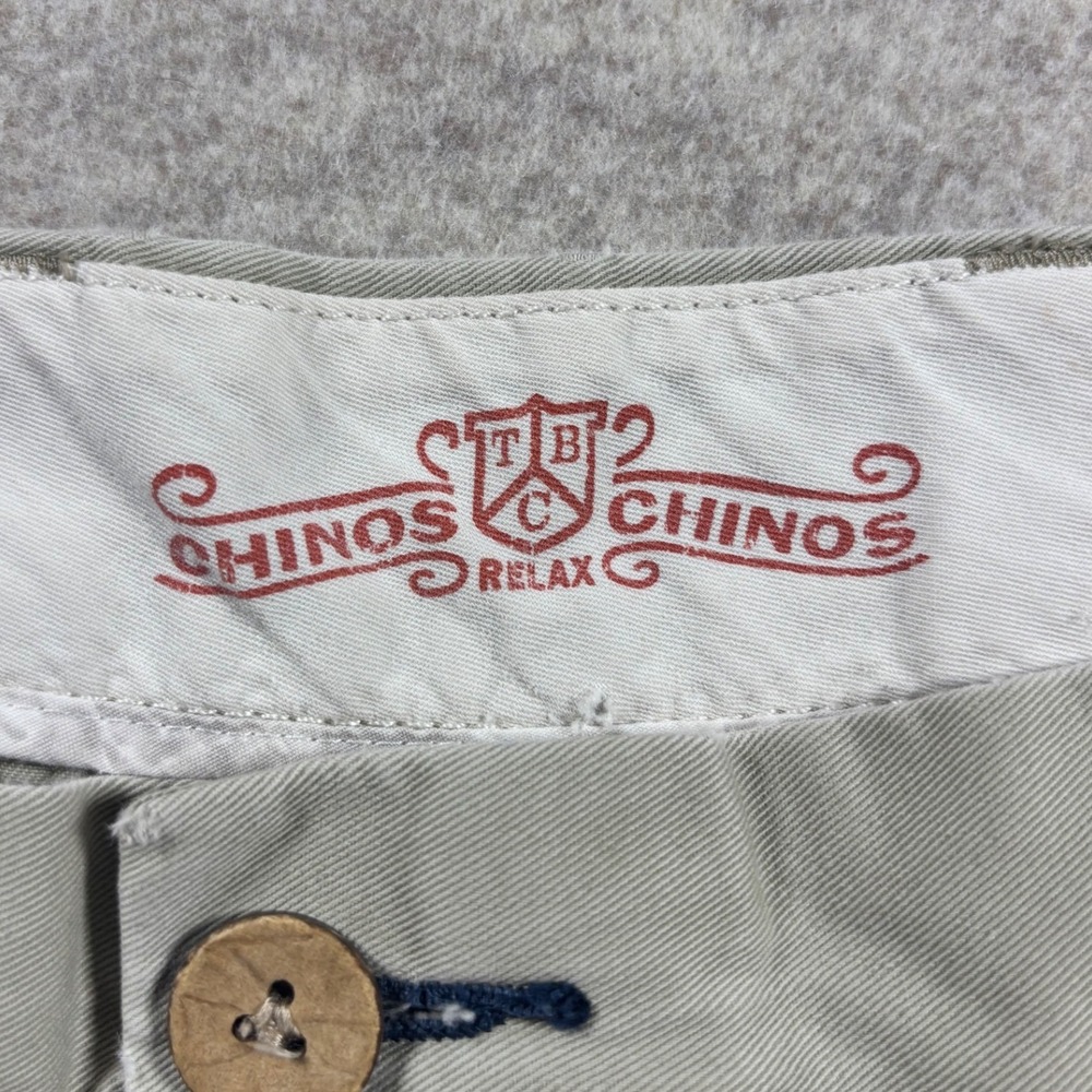 Tommy Bahama Relax Chinos Mens 38x30 Light Tan Flat Front Cotton Pants - Picture 6 of 9